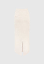 Regine - Linen A-Line Maxi Skirt - Natural