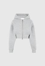 Josiane - Relaxed Zip Through Hoodie - Grey