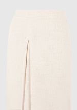 Regine - Linen A-Line Maxi Skirt - Natural