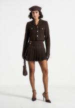 Daphina - Tailored Wool Jacket - Brown