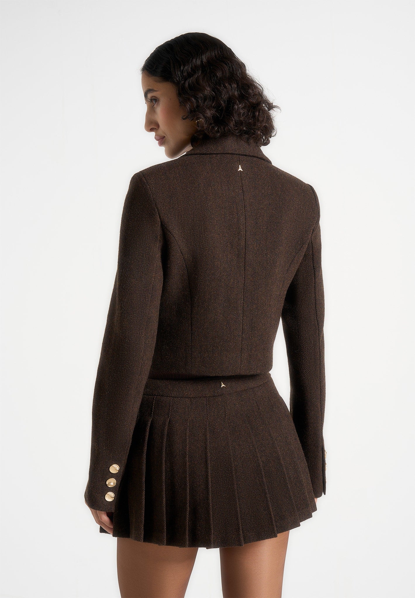 Daphina - Tailored Wool Jacket - Brown