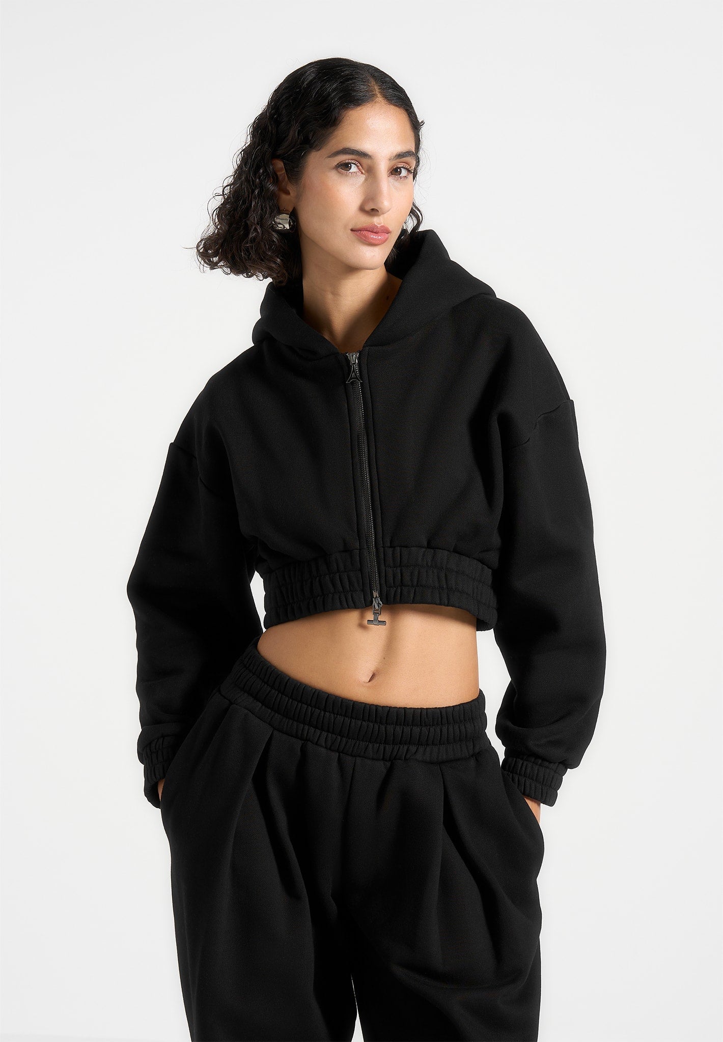 relaxed-zip-through-hoodie-black