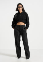 relaxed-zip-through-hoodie-black