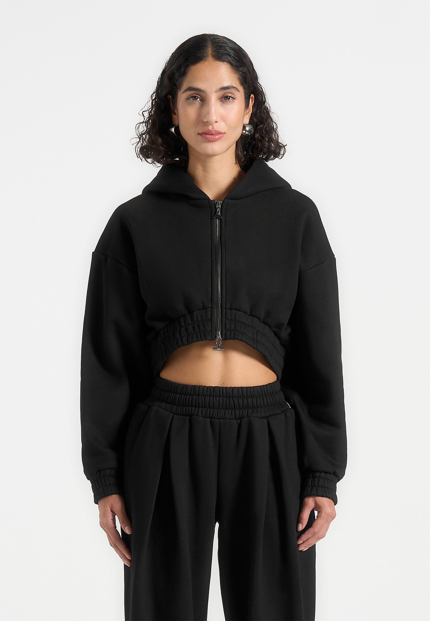 relaxed-zip-through-hoodie-black