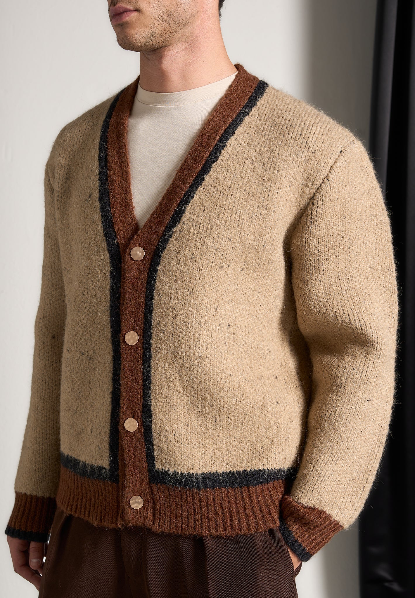 contrast-knit-cardigan-beige