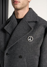 Mika - Unisex Double Breasted Wool Jacket - Grey