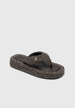 Rosalie - Boucle Flatform Sandals - Brown