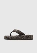 Rosalie - Boucle Flatform Sandals - Brown
