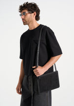 elio-suede-contrast-stitch-crossbody-bag-black