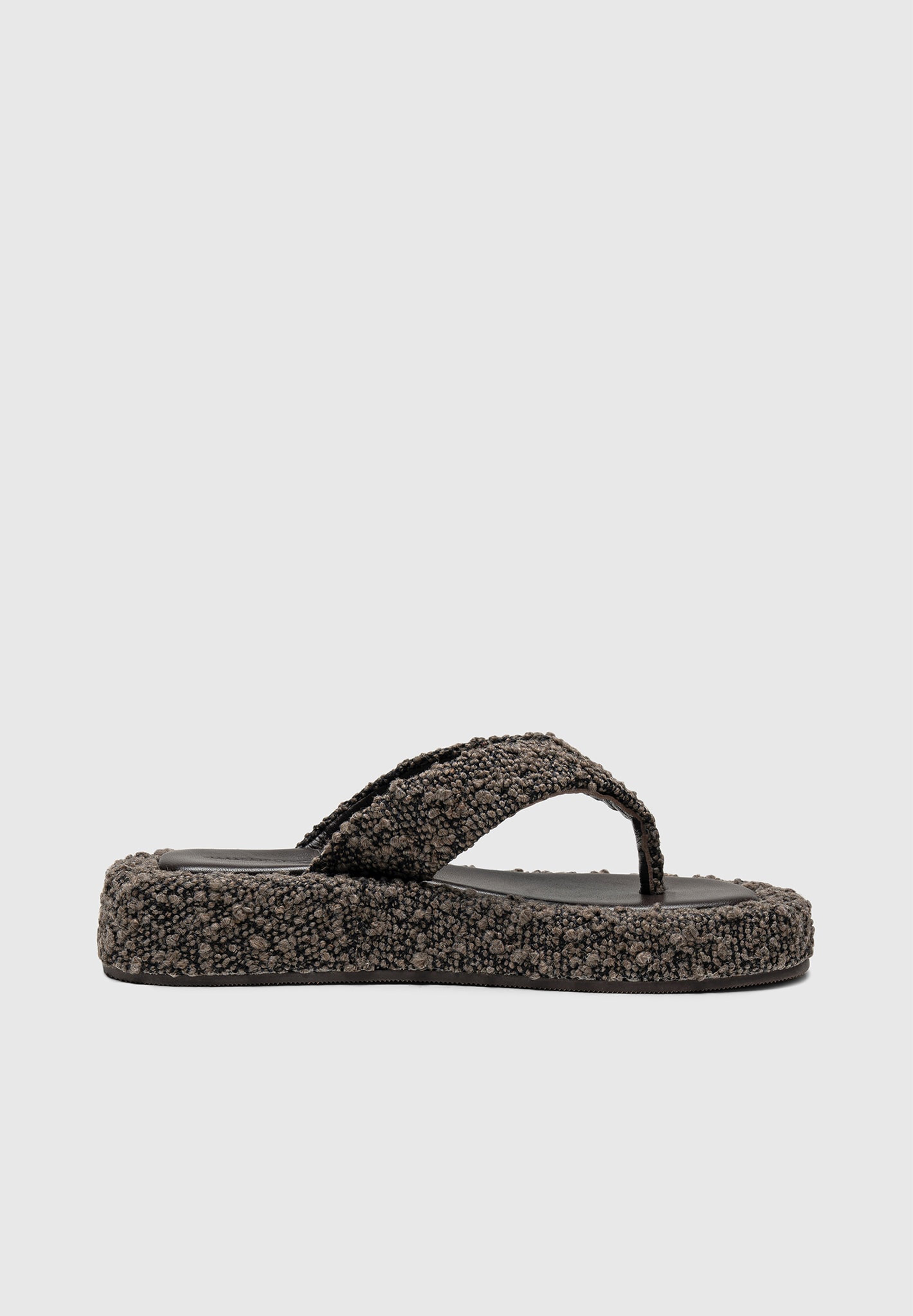 Rosalie - Boucle Flatform Sandals - Brown