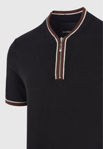 crew-neck-zip-polo-shirt-black