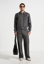 Denis - Tailored Varsity Jacket - Grey