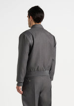 Denis - Tailored Varsity Jacket - Grey