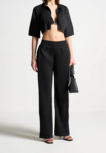 L⁠ila - Pleated Pants - Black