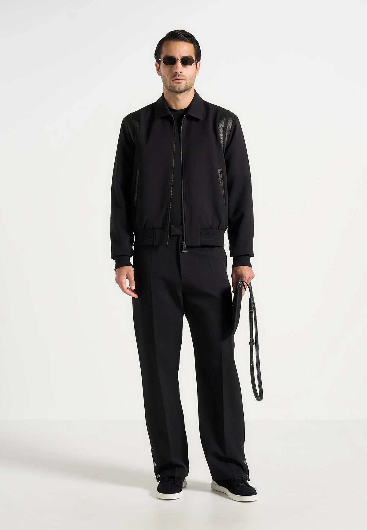 Boris - Tailored Button Cuff Trousers - Black