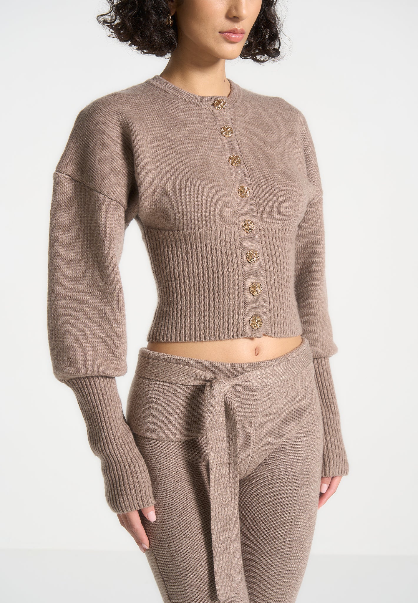 knitted-cinch-waist-cardigan-taupe