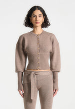 knitted-cinch-waist-cardigan-taupe