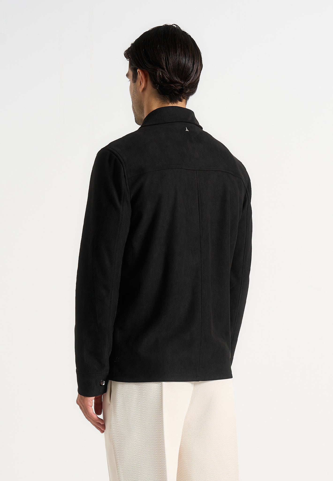 Thomas - Suede Long Sleeve Shirt - Black