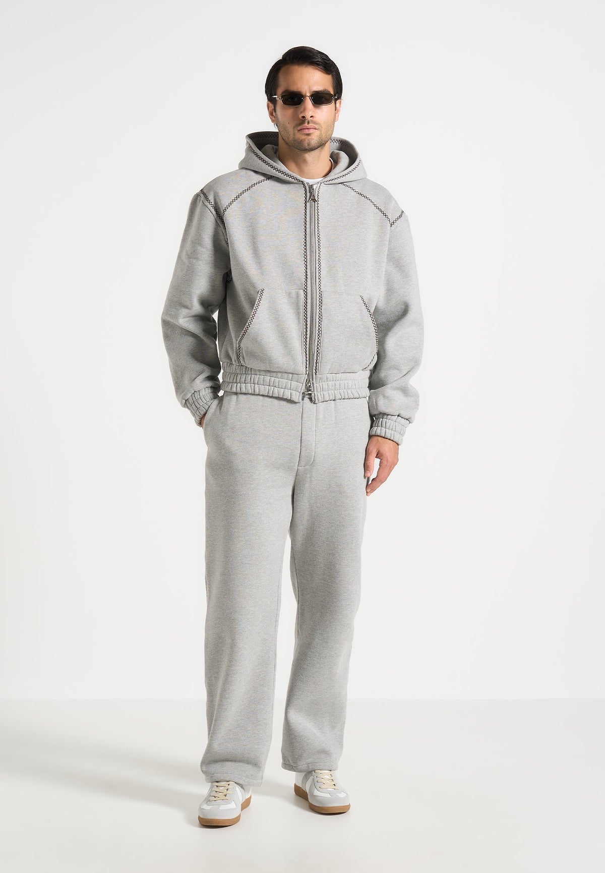 Marcel - Whipstitch Regular Jogger - Light Grey