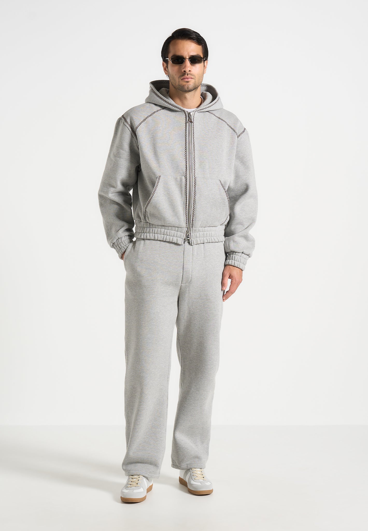 Marcel - Whipstitch Regular Jogger - Light Grey 