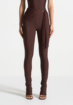 draped-hardware-detail-leggings-brown