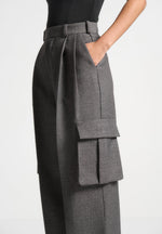 danielle-textured-tailored-pleated-cargo-trousers-grey-marl