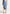 Asymmetric Drape Midaxi Skirt - Blue