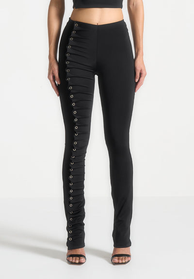 eyelet-detail-tacked-leggings-black