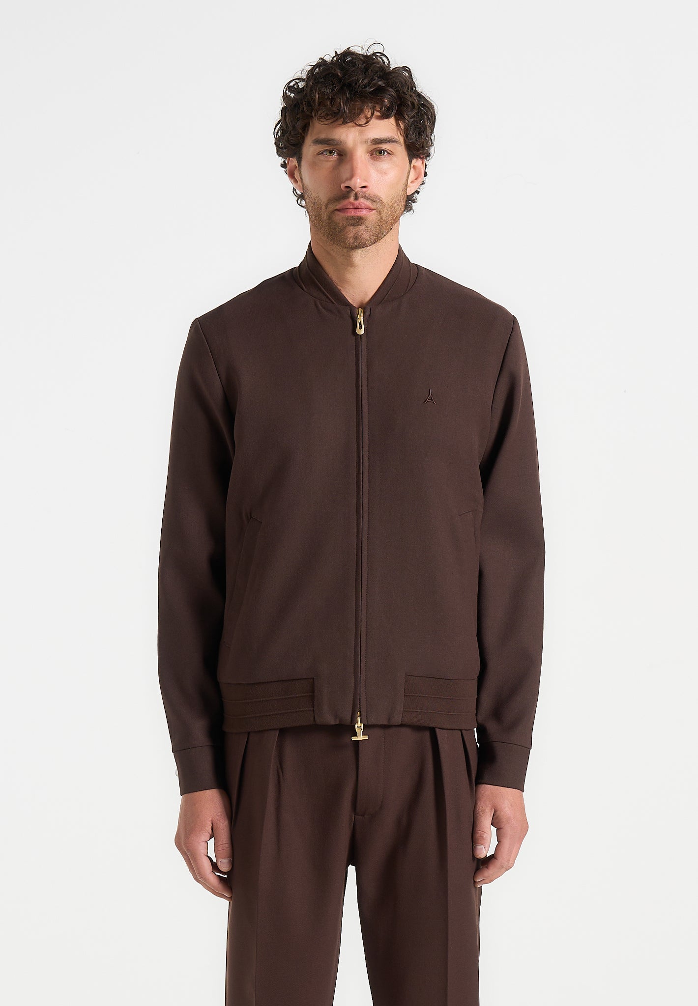 Sami - Tailored Bomber Jacket - Brown 