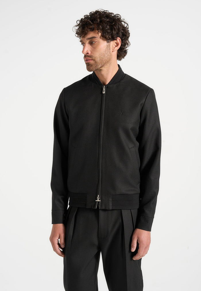 Sami - Tailored Bomber Jacket - Black