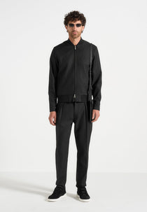 Sami - Tailored Bomber Jacket - Black