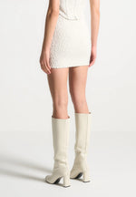 Boucle Mini Skirt - Off White