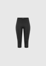 Angled Waist Capri Leggings - Black