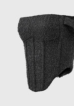 Bonnie - Boucle Bardot Corset Top - Black