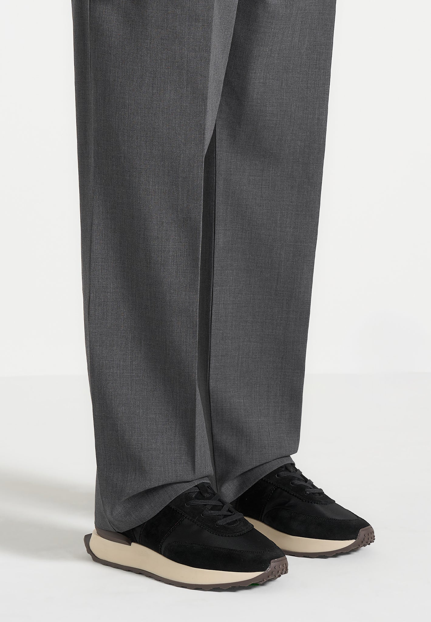 Monaco - Suede and Nylon Runner - Black 