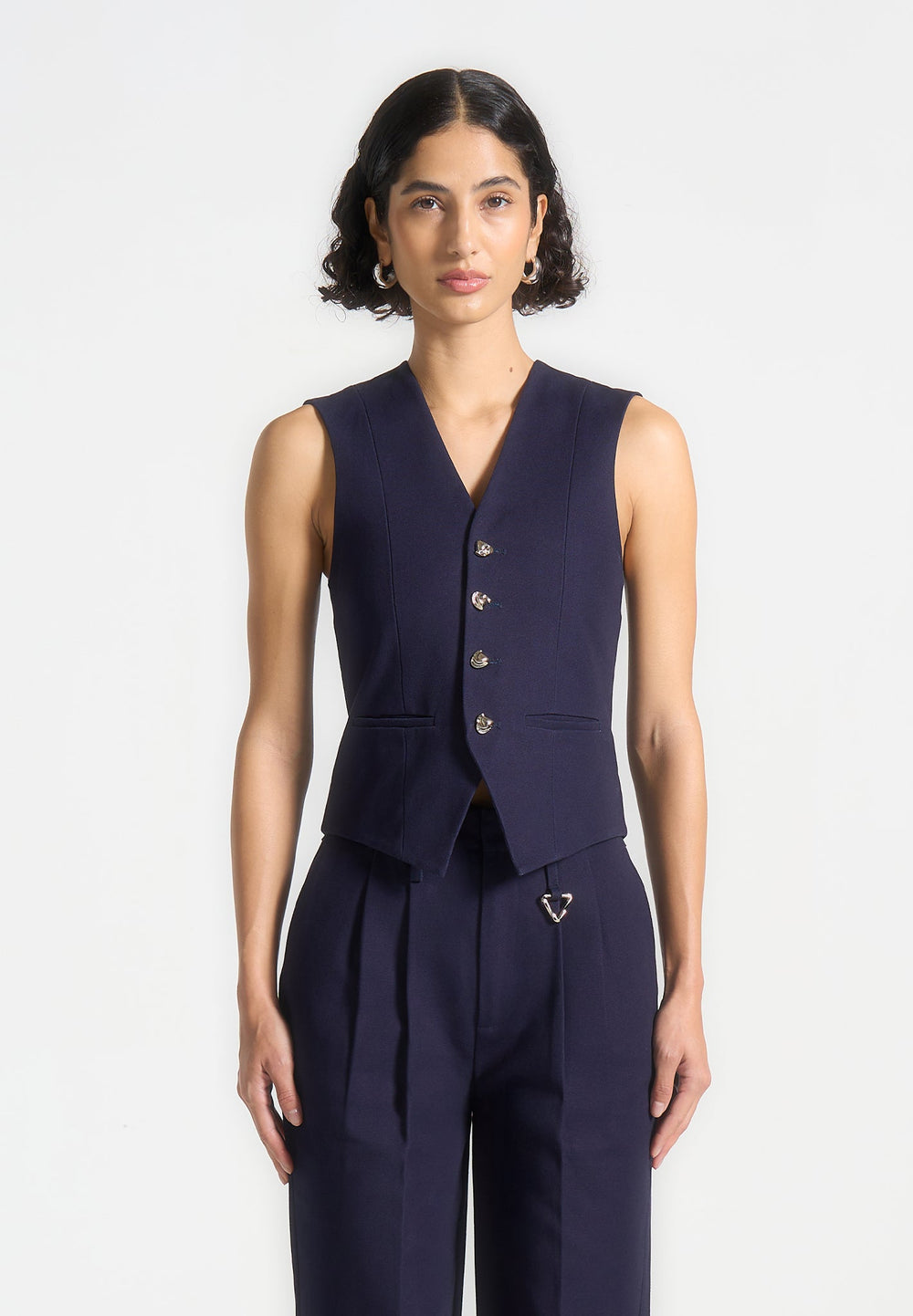 gabardine-cinch-waistcoat-indigo