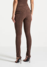 suede-buckle-detail-leggings-brown