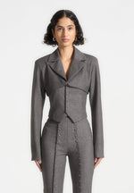lise-cropped-tailored-blazer-and-button-detail-bandeau-dark-grey