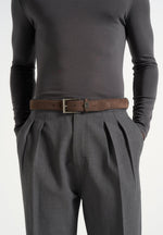 Lionel - Suede Belt - Brown