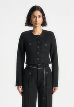 celine-cropped-tweed-jacket-with-pearls-black