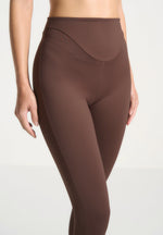 LS001 - High Waisted Leggings - Brown