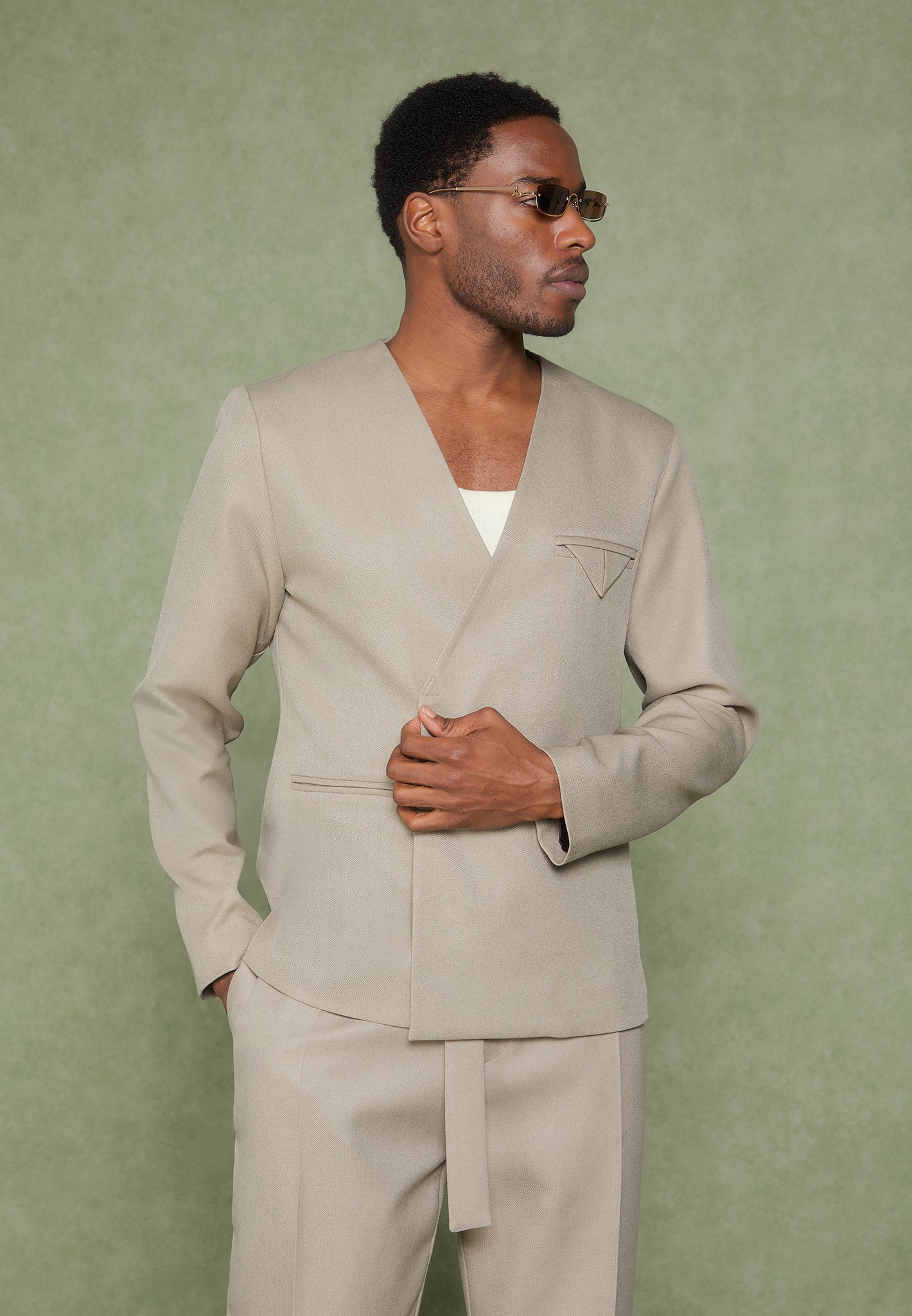 colin-collarless-double-breasted-minimal-blazer-beige