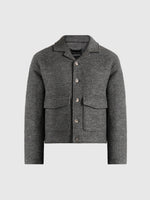 Aurel - Wool Jacket With Revere Collar - Grey