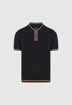 crew-neck-zip-polo-shirt-black