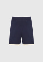 R⁠egis - Contrast Detail Knit Shorts - Navy