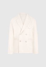 Didier - Double Breasted Tailored Suit Jacket - Cream