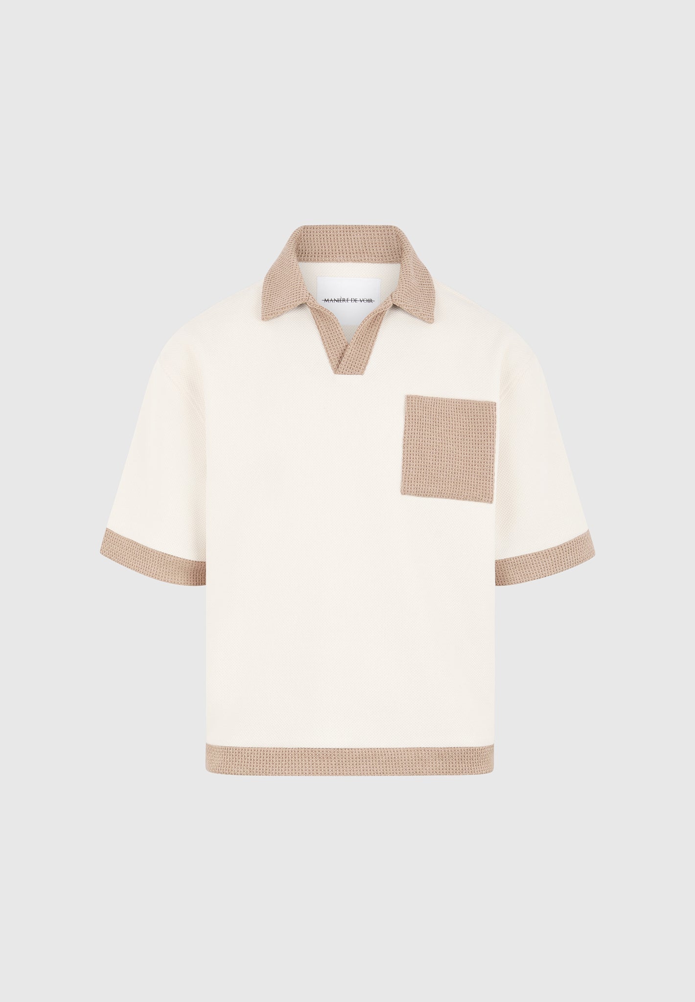 boxy-polo-shirt-with-crochet-detail-cream