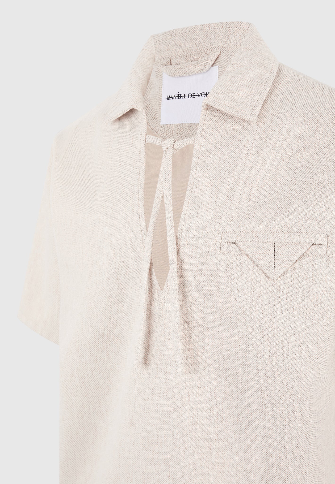 open-collar-textured-drawstring-shirt-cream