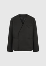 colin-collarless-double-breasted-minimal-blazer-black