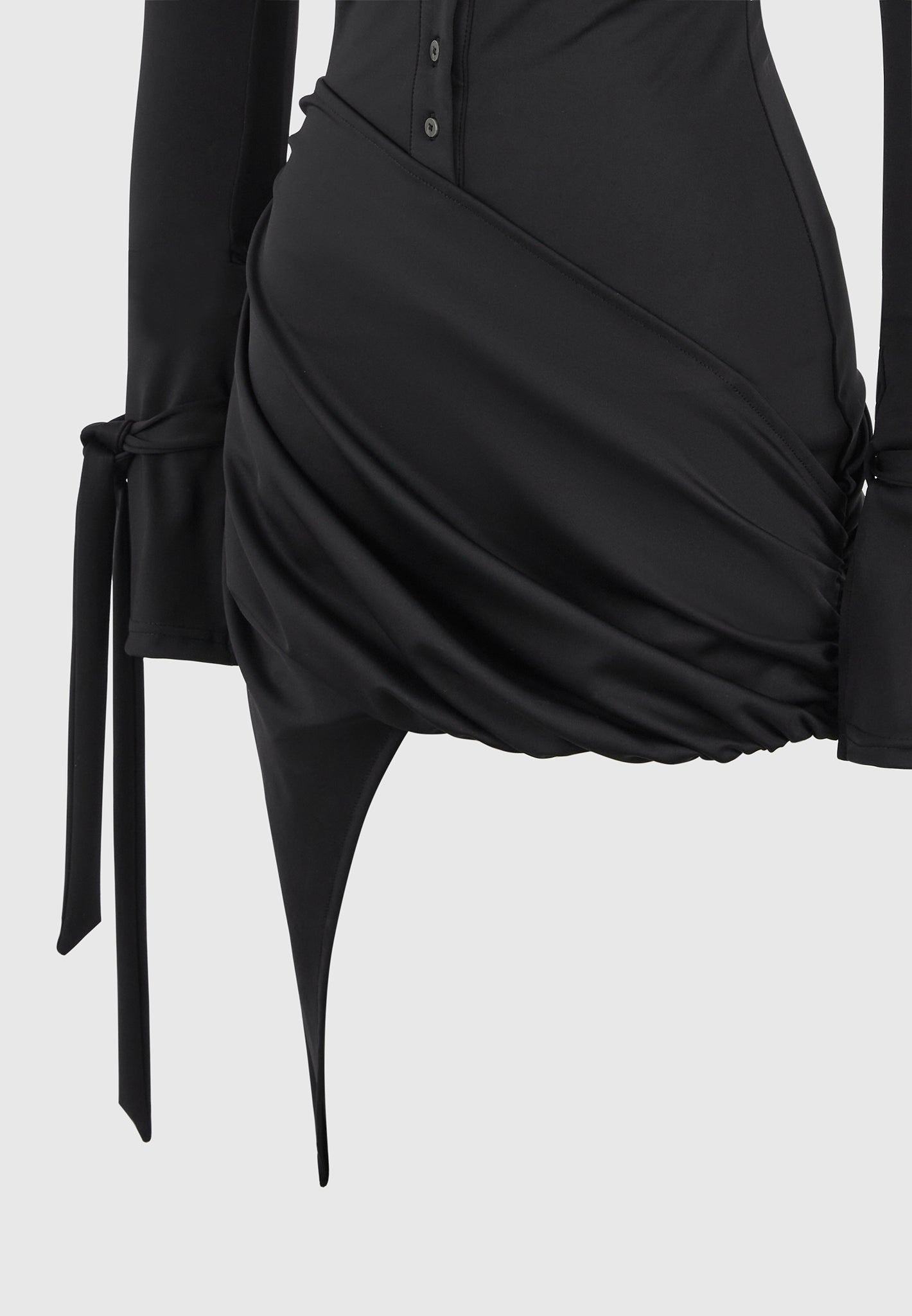 draped-asymmetric-mini-dress-black